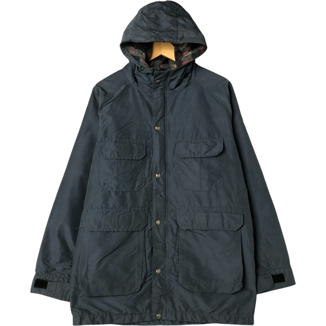 80'S WOOLRICH Mountain Parka Shell Jacket Made in USA Men's M Size Vintage cotton navy blue type Vintage Second Hand