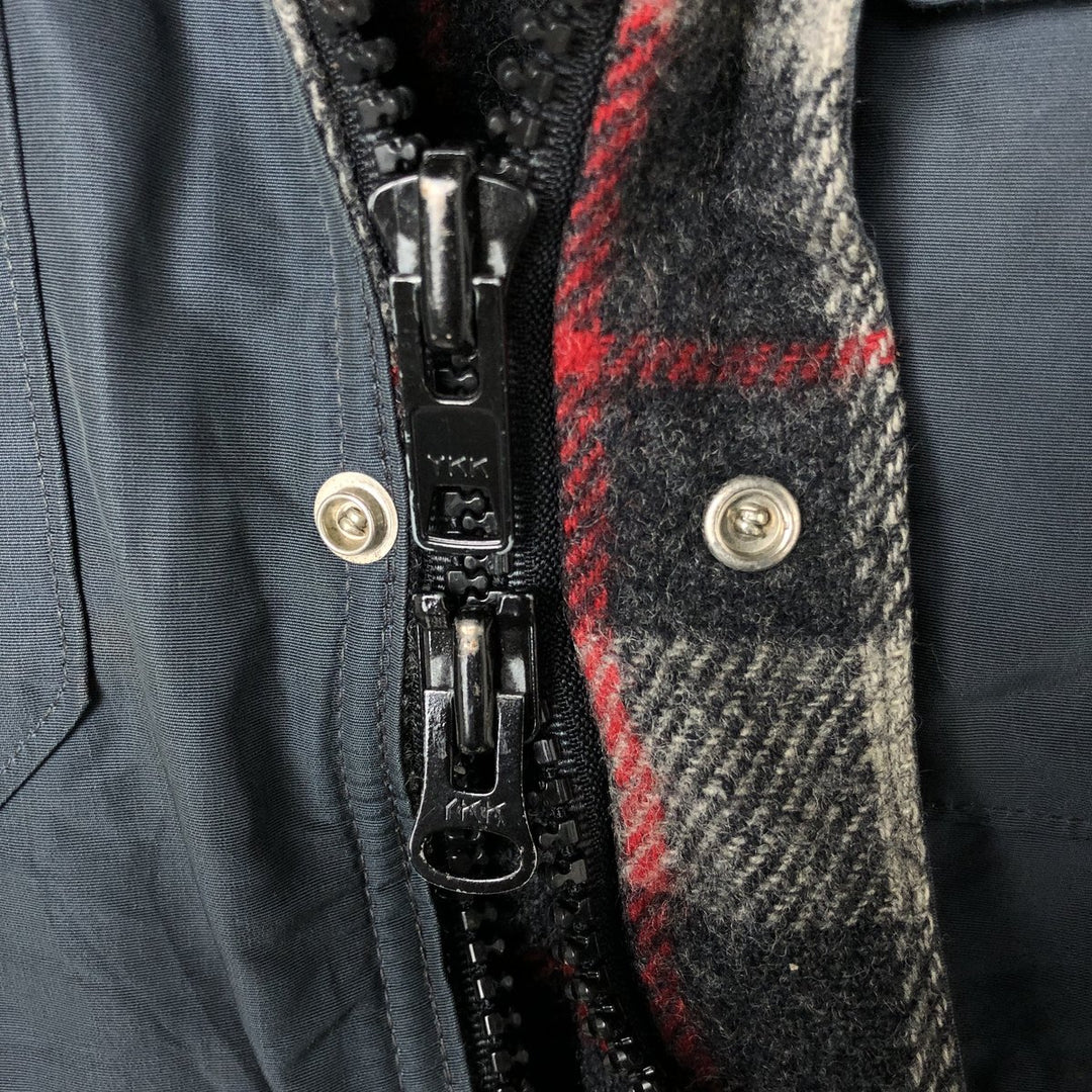 80'S WOOLRICH Mountain Parka Shell Jacket Made in USA Men's M Size Vintage cotton navy blue type Vintage Second Hand