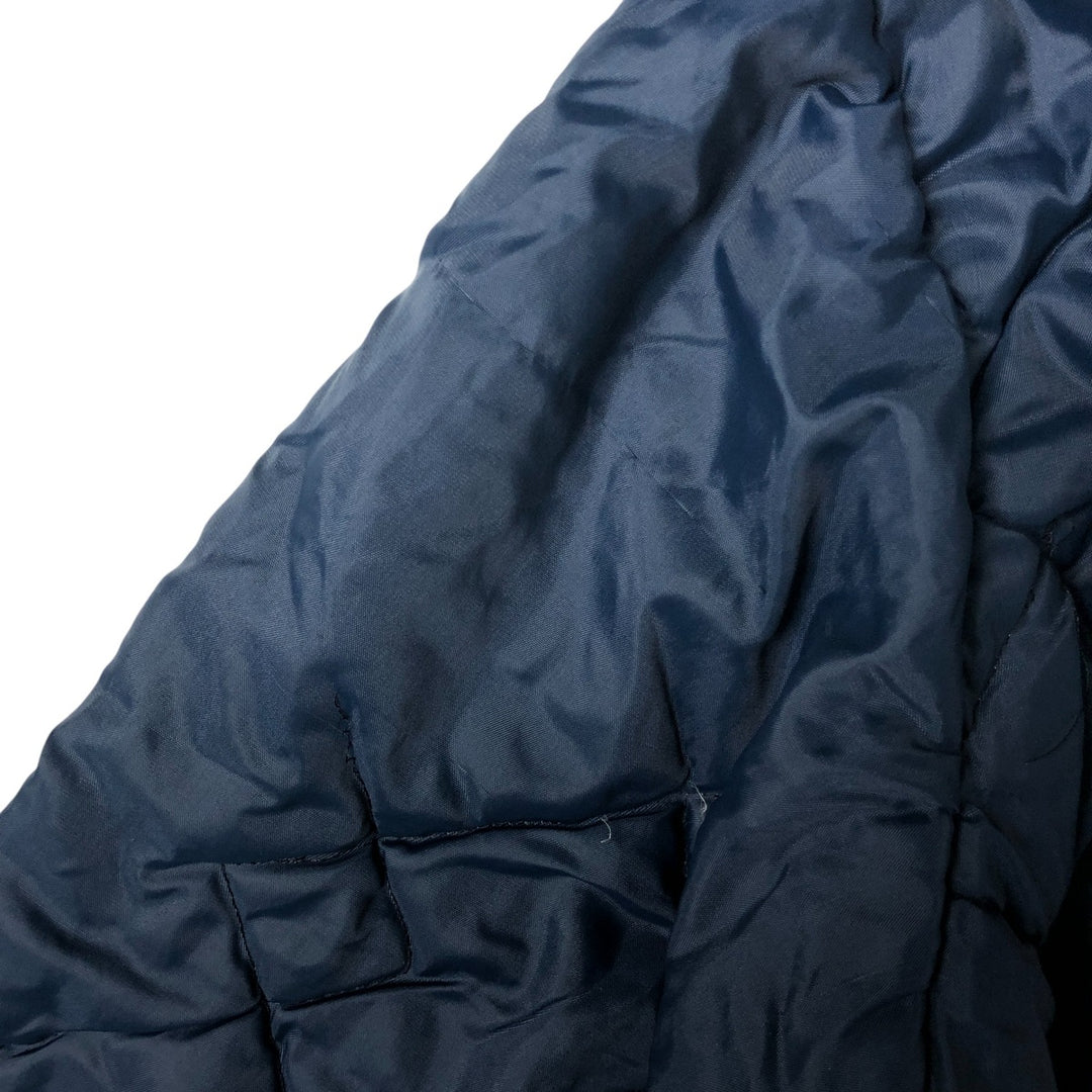 Quilted puffer jacket with padding, men's size L unclear navy blue type Vintage Second Hand