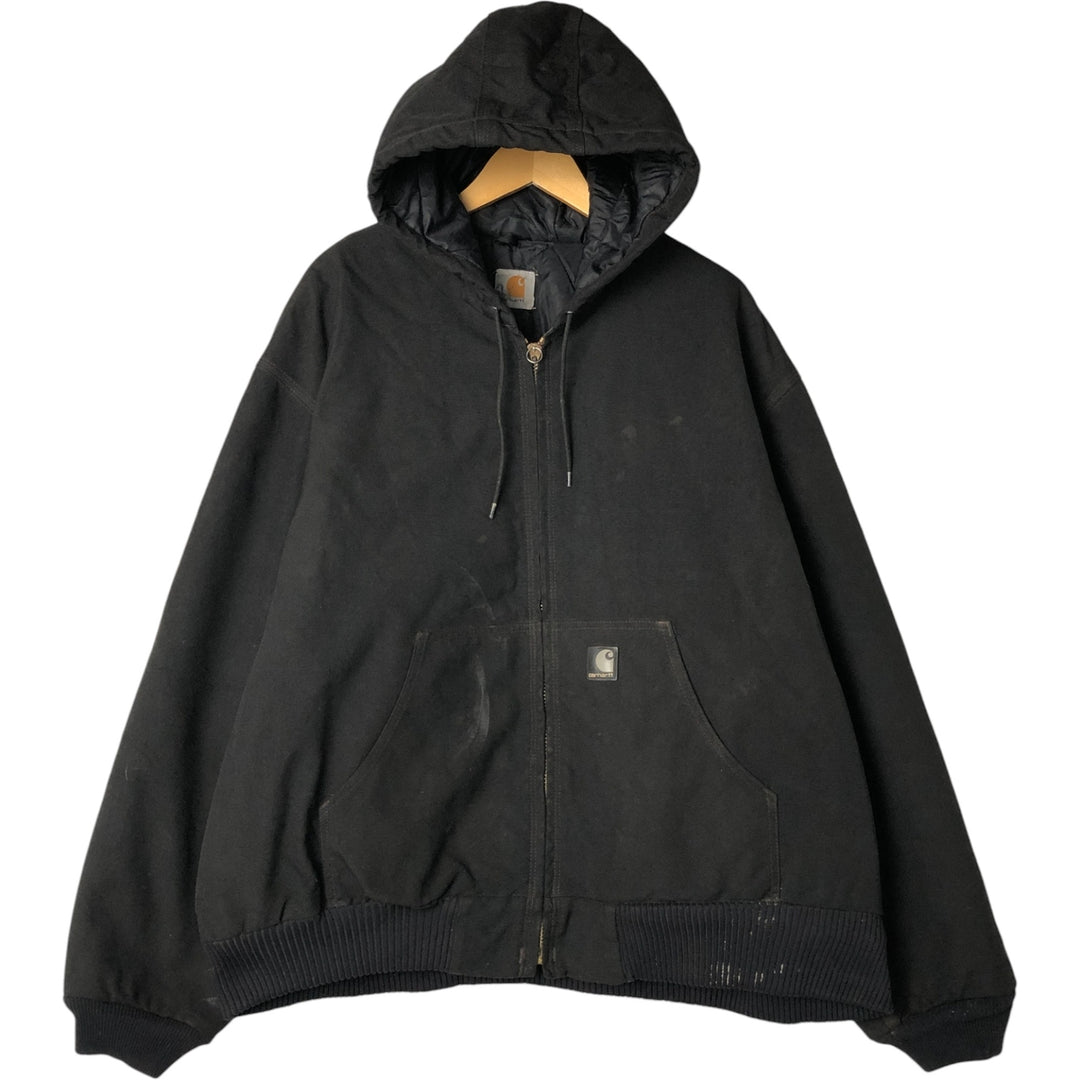 Carhartt Active Jacket, Padded Duck Full-Zip Hoodie, Men's XL unclear black type Vintage Second Hand