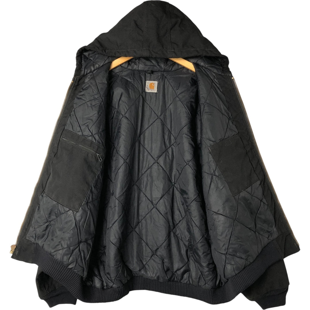 Carhartt Active Jacket, Padded Duck Full-Zip Hoodie, Men's XL unclear black type Vintage Second Hand