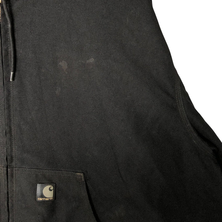 Carhartt Active Jacket, Padded Duck Full-Zip Hoodie, Men's XL unclear black type Vintage Second Hand