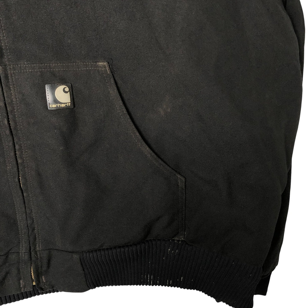 Carhartt Active Jacket, Padded Duck Full-Zip Hoodie, Men's XL unclear black type Vintage Second Hand