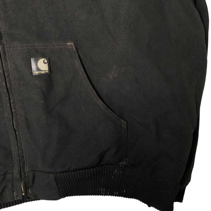 Carhartt Active Jacket, Padded Duck Full-Zip Hoodie, Men's XL unclear black type Vintage Second Hand