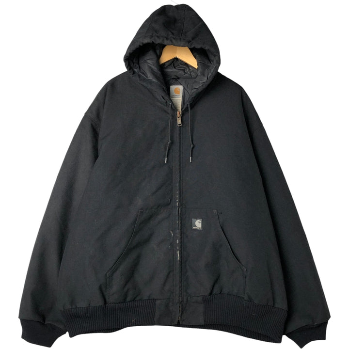 Oversized 2000'S Carhartt Active Jacket, Padded Parka, Puffer Jacket, Men's XXXL Nylon black type Vintage Second Hand