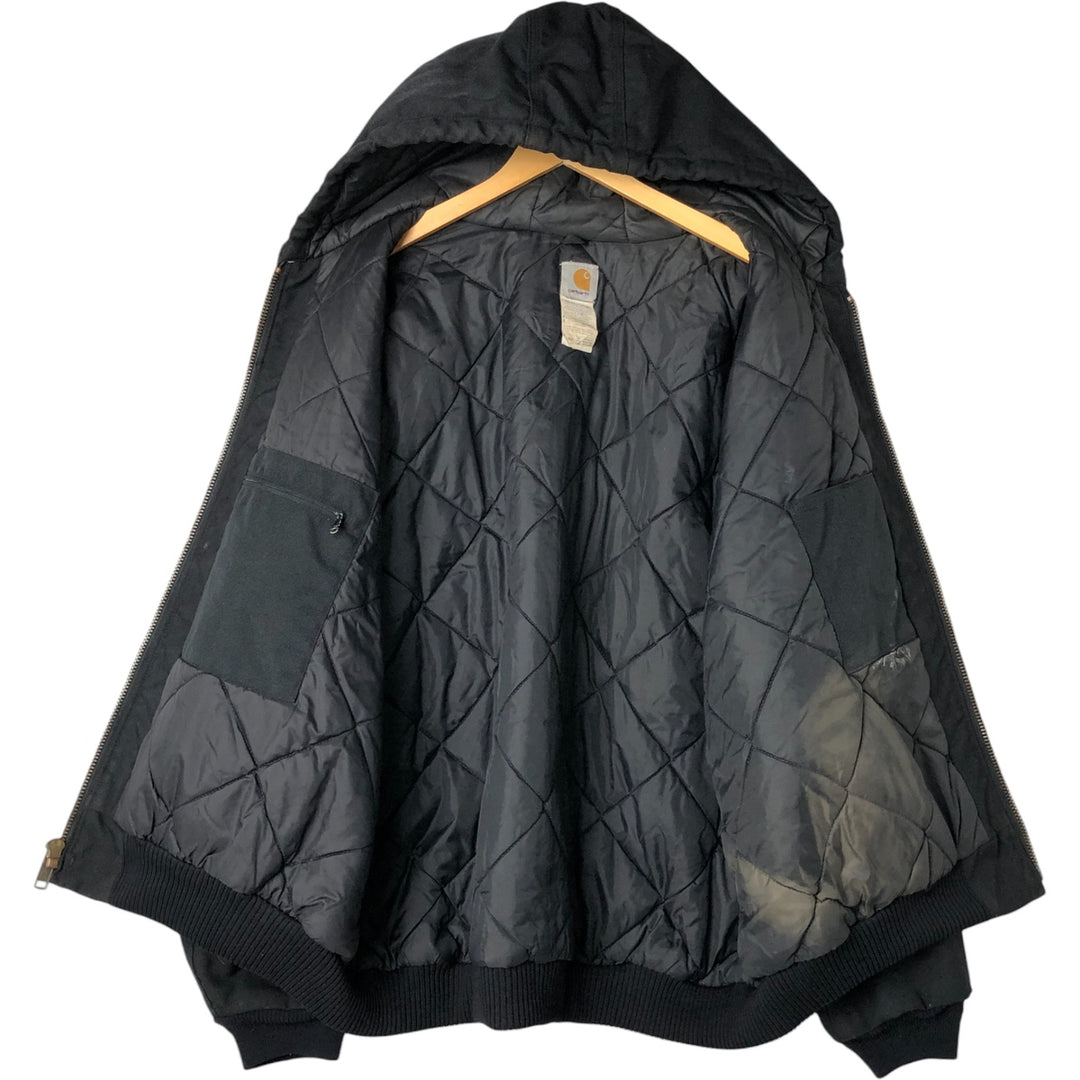 Oversized 2000'S Carhartt Active Jacket, Padded Parka, Puffer Jacket, Men's XXXL Nylon black type Vintage Second Hand