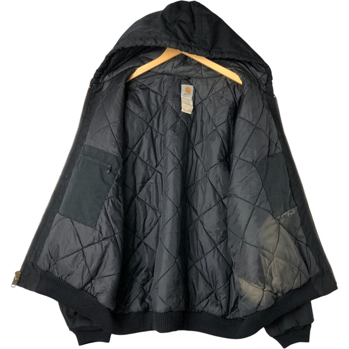 Oversized 2000'S Carhartt Active Jacket, Padded Parka, Puffer Jacket, Men's XXXL Nylon black type Vintage Second Hand