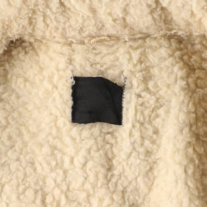 ROEBUCKS Bat-Dye Denim Boa Lunch Coat, Men's Size L, Vintage unclear navy blue type Vintage Second Hand