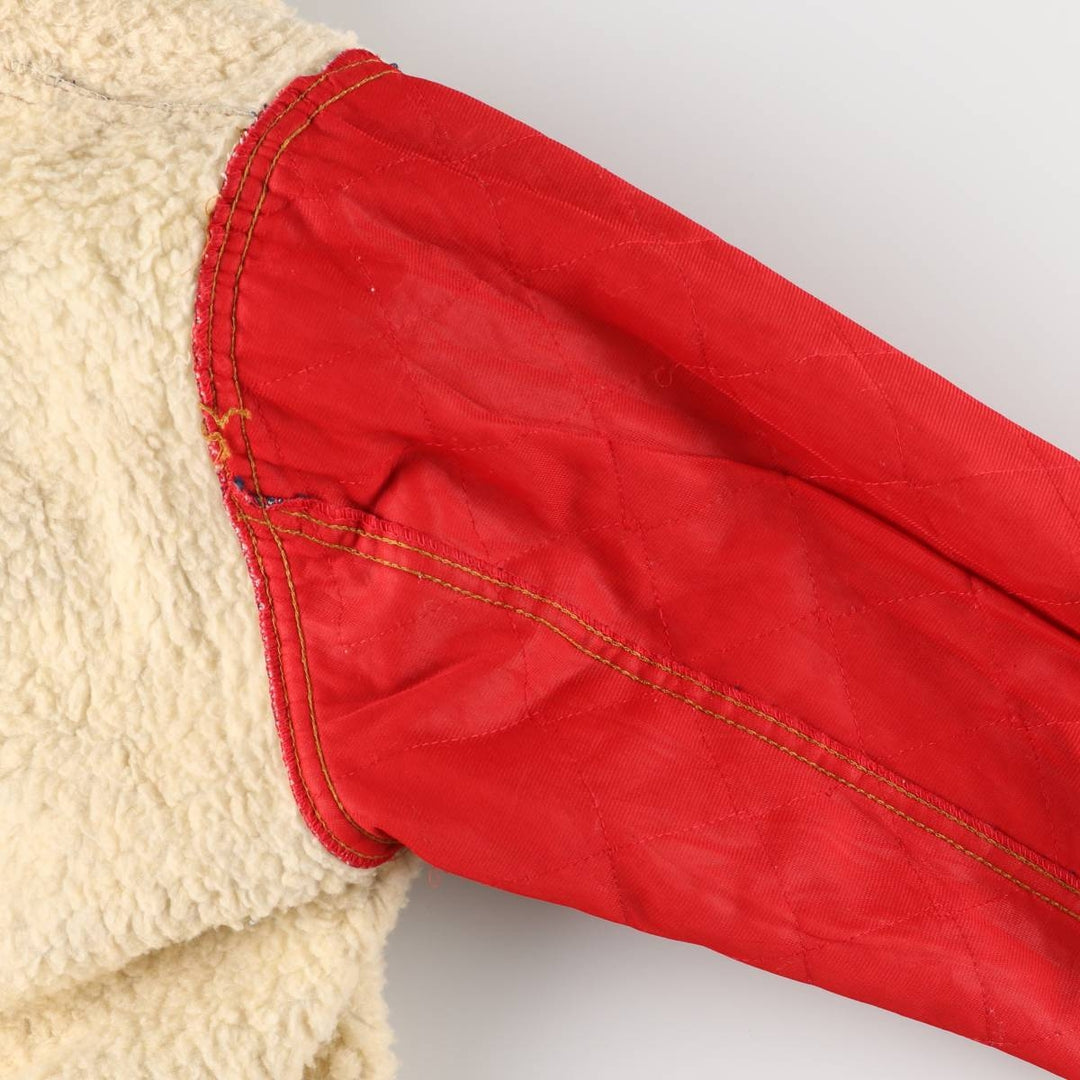 ROEBUCKS Bat-Dye Denim Boa Lunch Coat, Men's Size L, Vintage unclear navy blue type Vintage Second Hand