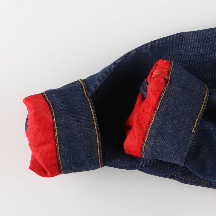 ROEBUCKS Bat-Dye Denim Boa Lunch Coat, Men's Size L, Vintage unclear navy blue type Vintage Second Hand