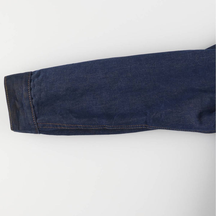 ROEBUCKS Bat-Dye Denim Boa Lunch Coat, Men's Size L, Vintage unclear navy blue type Vintage Second Hand