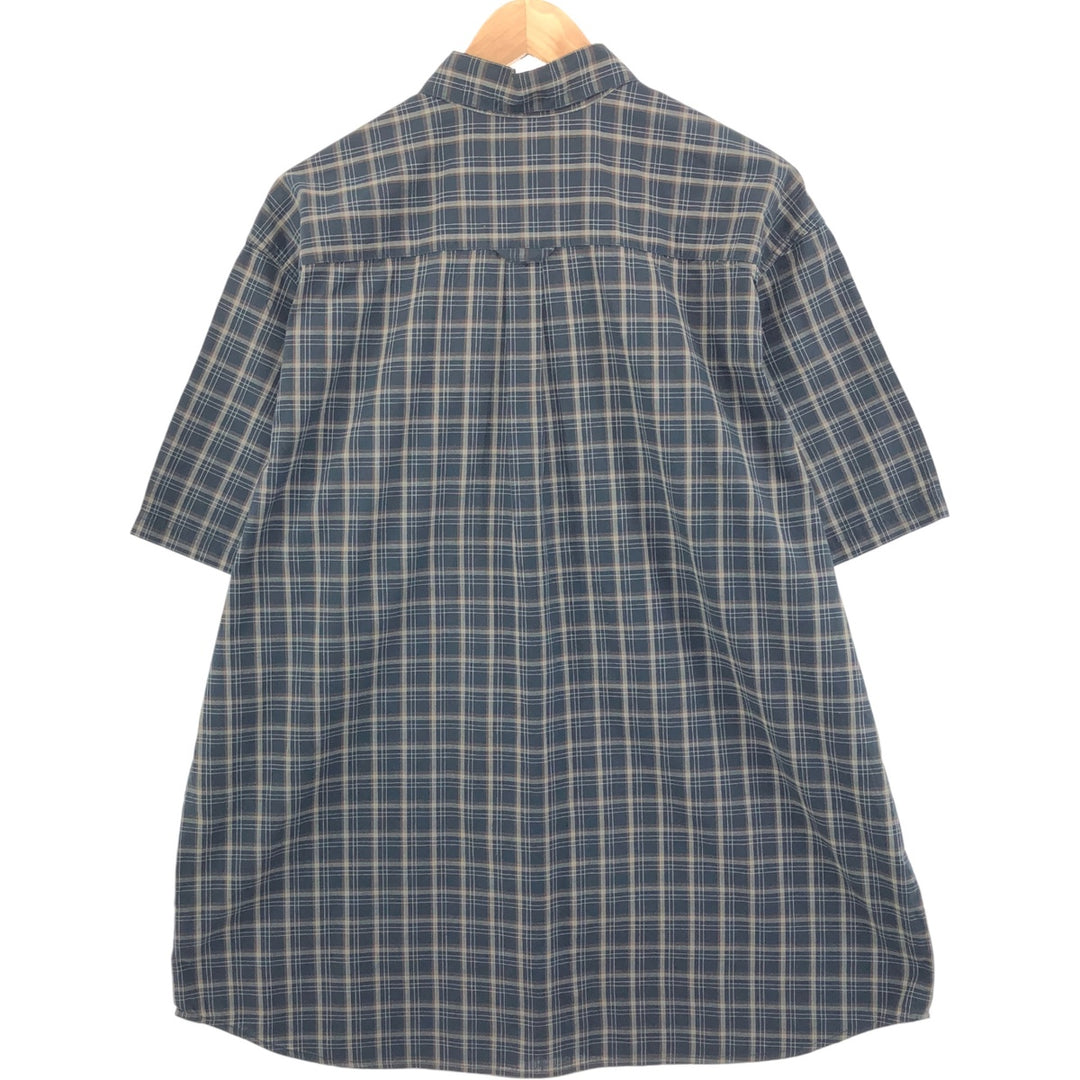Columbia Sportswear Company Short Sleeve Button Down Check Shirt Men's XL cotton black type Vintage Second Hand