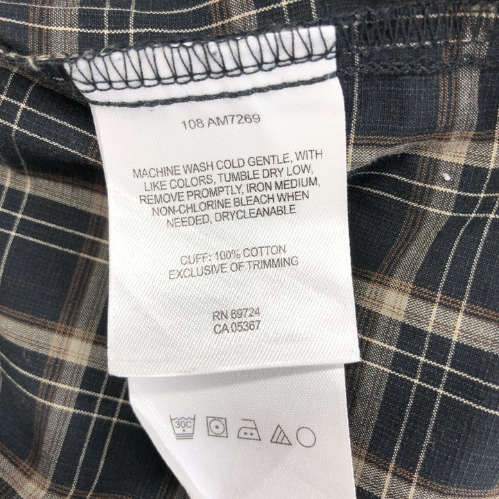 Columbia Sportswear Company Short Sleeve Button Down Check Shirt Men's XL cotton black type Vintage Second Hand