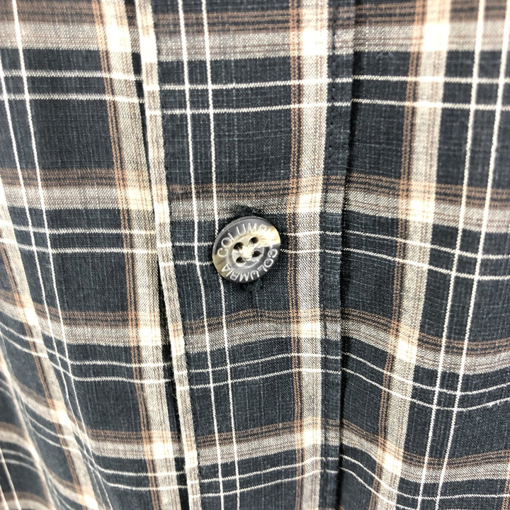 Columbia Sportswear Company Short Sleeve Button Down Check Shirt Men's XL cotton black type Vintage Second Hand