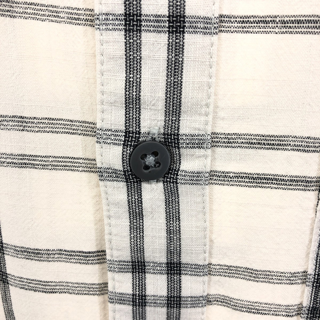 THE NORTH FACE Short Sleeve Check Shirt, Men's Size M cotton black type Vintage Second Hand
