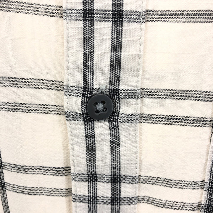 THE NORTH FACE Short Sleeve Check Shirt, Men's Size M cotton black type Vintage Second Hand