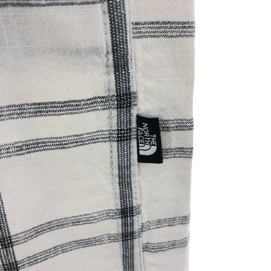 THE NORTH FACE Short Sleeve Check Shirt, Men's Size M cotton black type Vintage Second Hand