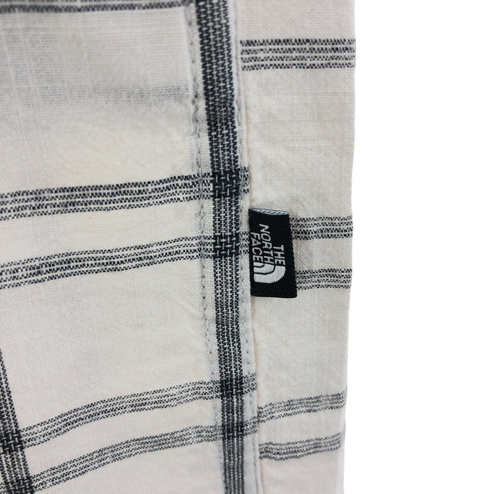 THE NORTH FACE Short Sleeve Check Shirt, Men's Size M cotton black type Vintage Second Hand