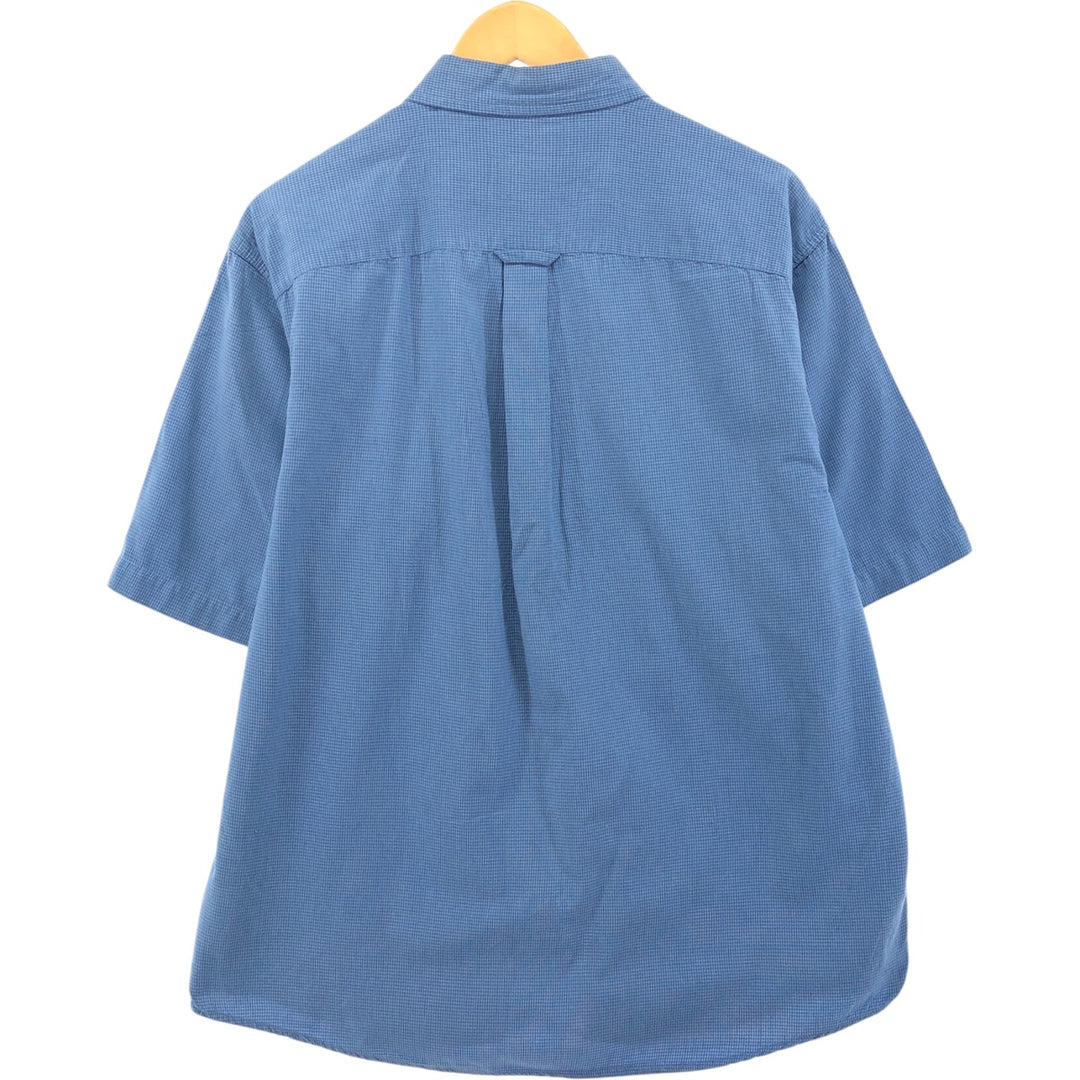 Columbia Sportswear Company Short Sleeve Button Down Check Shirt Men's Size L cotton blue type Vintage Second Hand