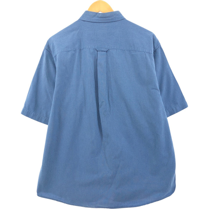 Columbia Sportswear Company Short Sleeve Button Down Check Shirt Men's Size L cotton blue type Vintage Second Hand