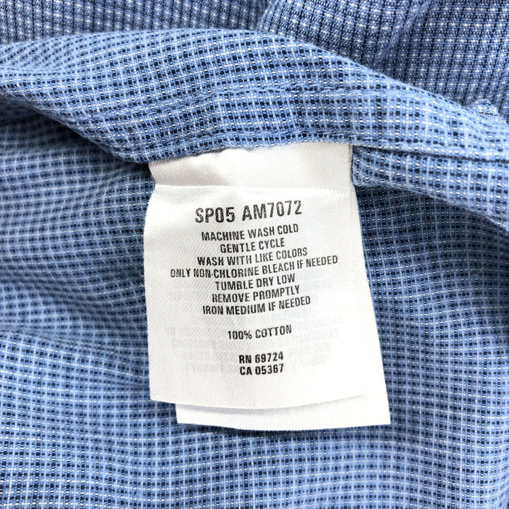Columbia Sportswear Company Short Sleeve Button Down Check Shirt Men's Size L cotton blue type Vintage Second Hand