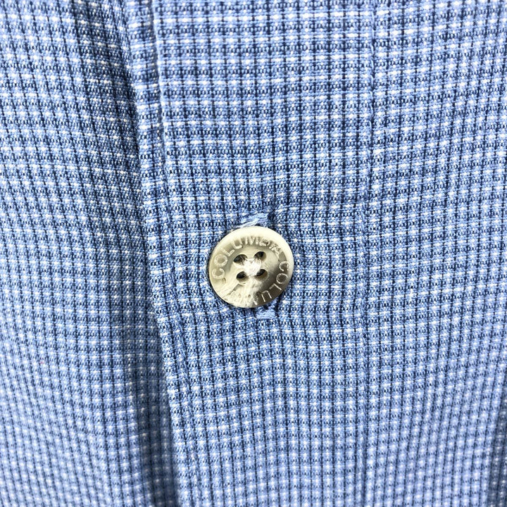 Columbia Sportswear Company Short Sleeve Button Down Check Shirt Men's Size L cotton blue type Vintage Second Hand