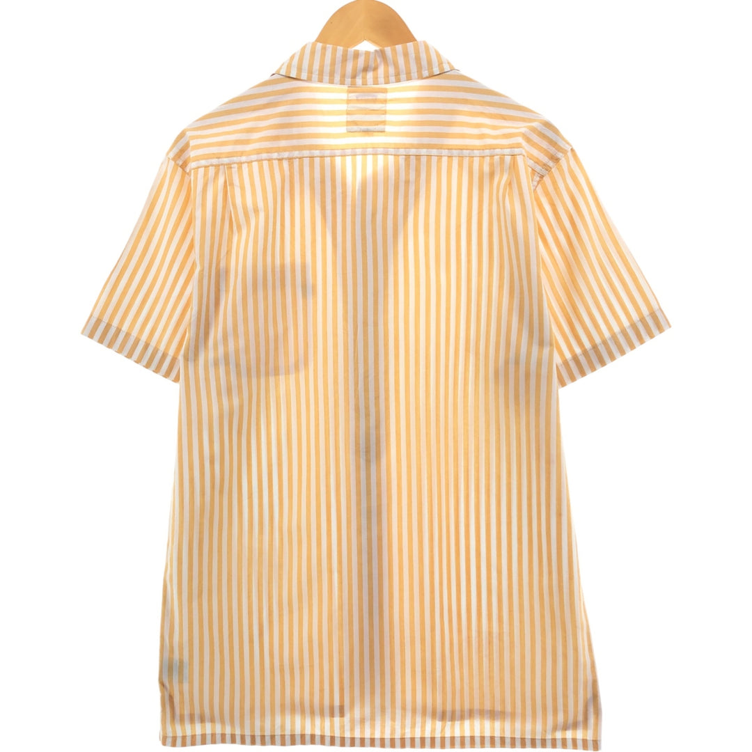 Levi's Stripe Pattern Short Sleeve Open Collar Cotton Shirt Box Shirt Men's L Size cotton orange type Vintage Second Hand