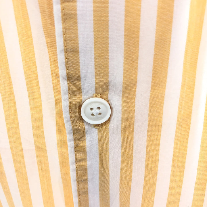 Levi's Stripe Pattern Short Sleeve Open Collar Cotton Shirt Box Shirt Men's L Size cotton orange type Vintage Second Hand