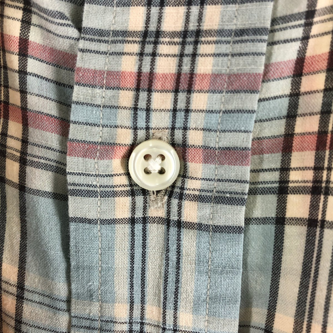 Ralph Lauren BLAKE short sleeve button down check shirt men's XL size cotton Beige type Vintage Second Hand