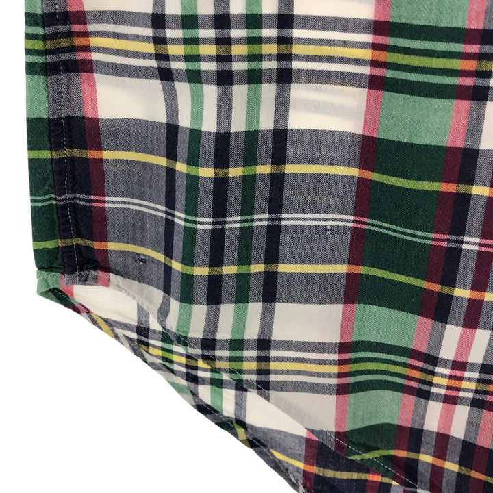 Ralph Lauren Classic Fit short sleeve button down check shirt, men's size XL cotton green type Vintage Second Hand
