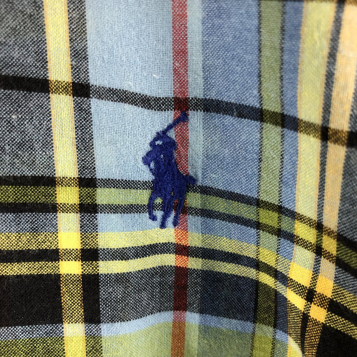 Ralph Lauren BLAKE short sleeve button down check shirt men's XL size cotton blue type Vintage Second Hand