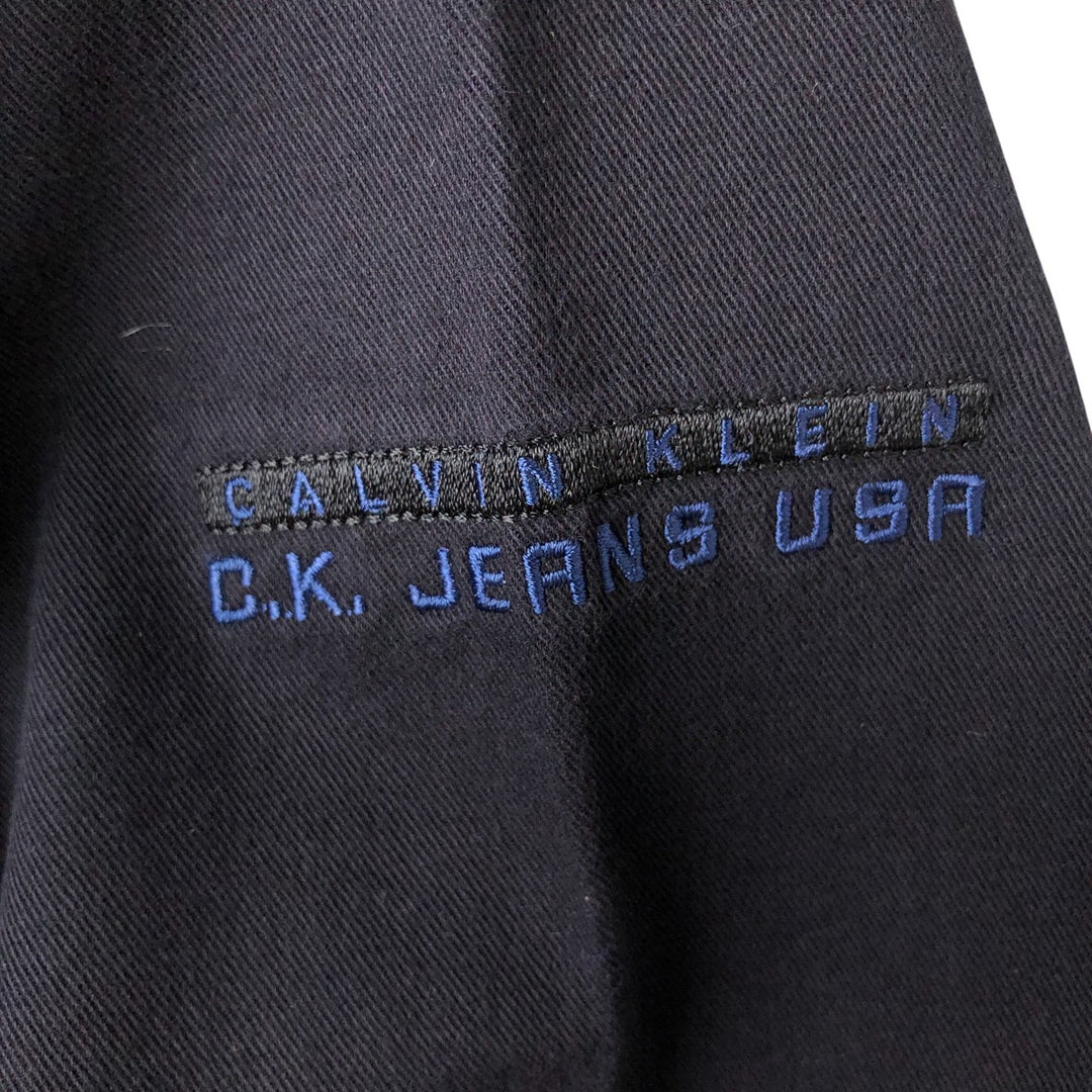 90'S Calvin Klein short sleeve cotton shirt, men's XL size, vintage cotton black type Vintage Second Hand