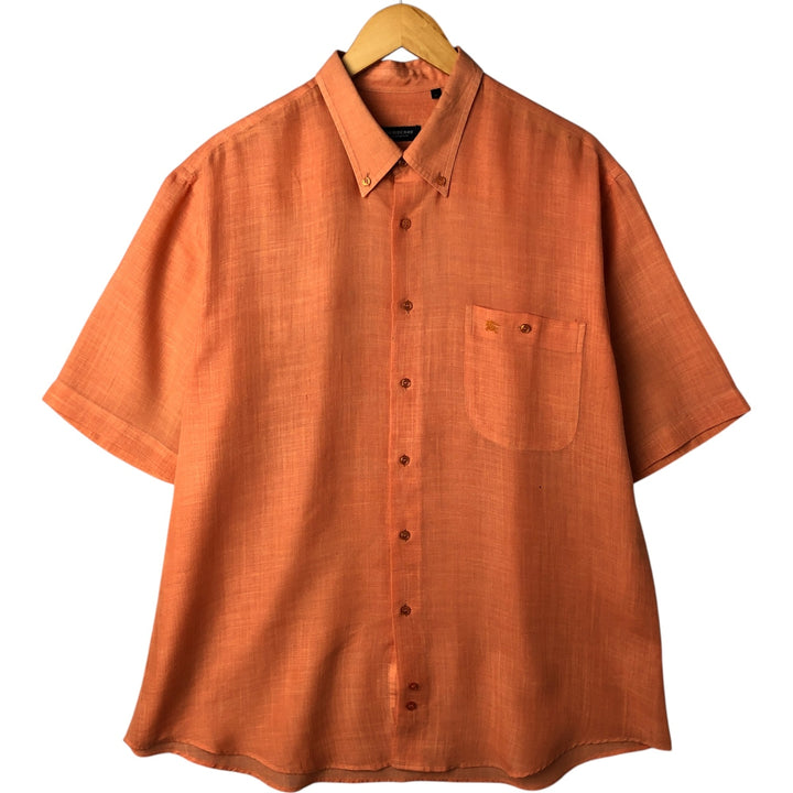 Burberry's BURBERRY LONDON short sleeve button down shirt, men's XL size unclear orange type Vintage Second Hand