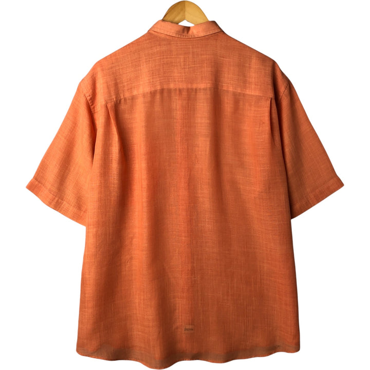Burberry's BURBERRY LONDON short sleeve button down shirt, men's XL size unclear orange type Vintage Second Hand