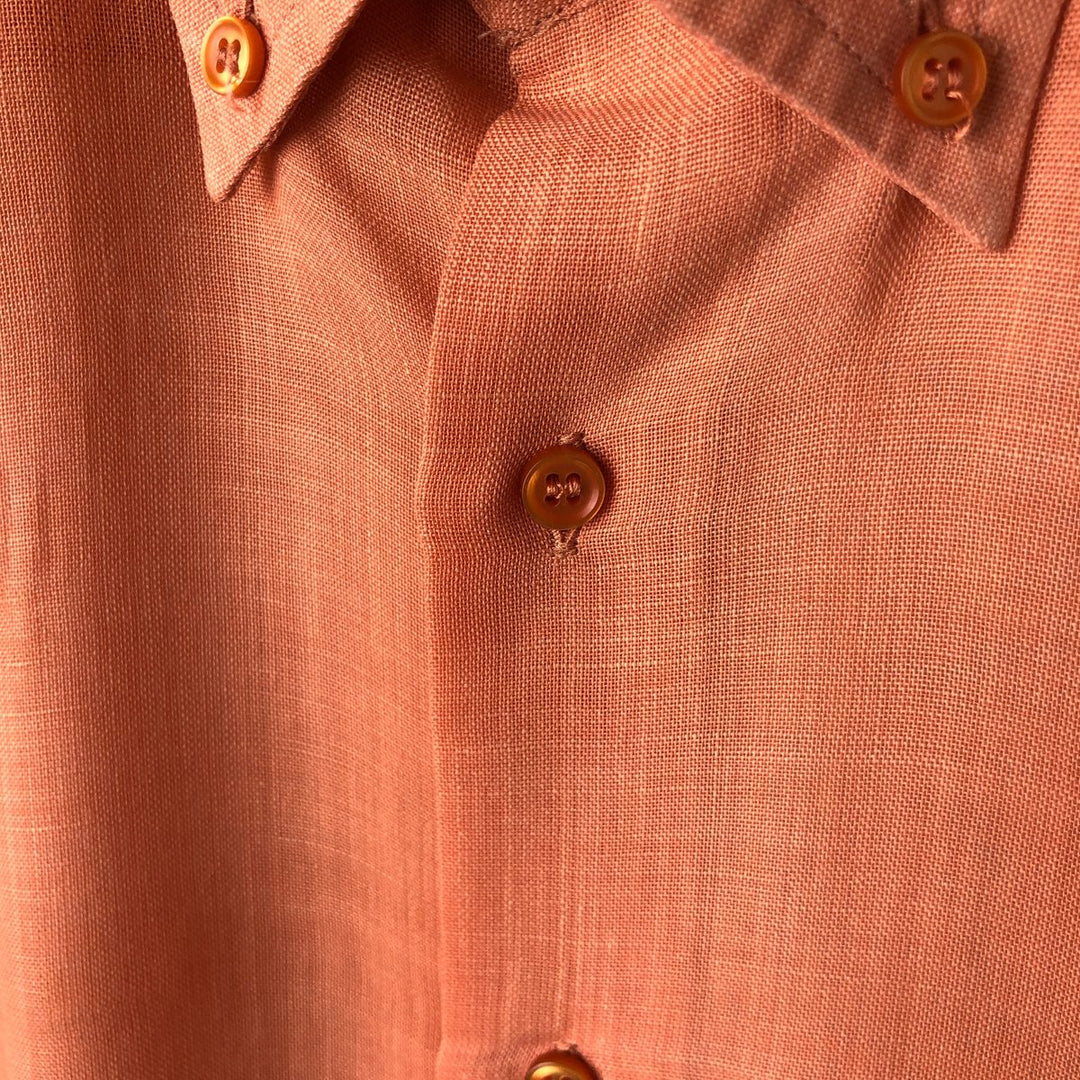 Burberry's BURBERRY LONDON short sleeve button down shirt, men's XL size unclear orange type Vintage Second Hand