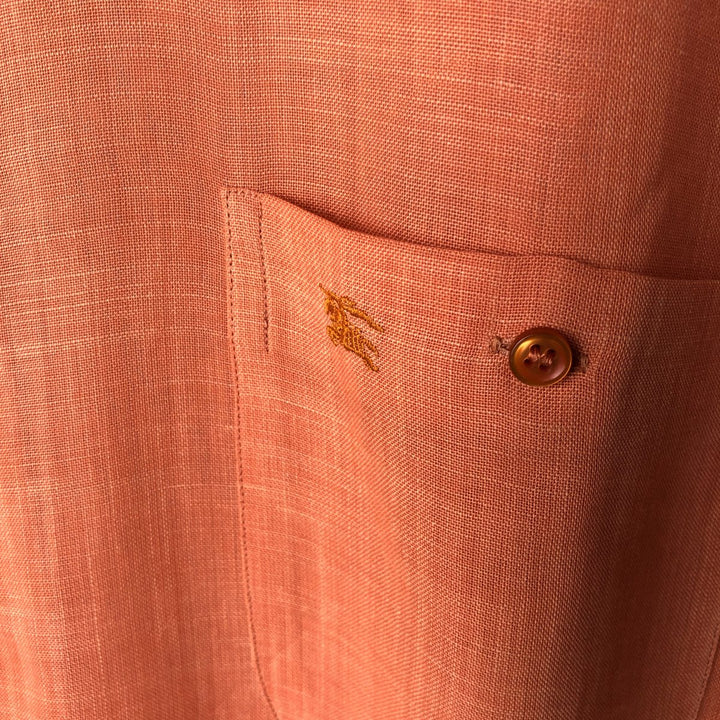 Burberry's BURBERRY LONDON short sleeve button down shirt, men's XL size unclear orange type Vintage Second Hand