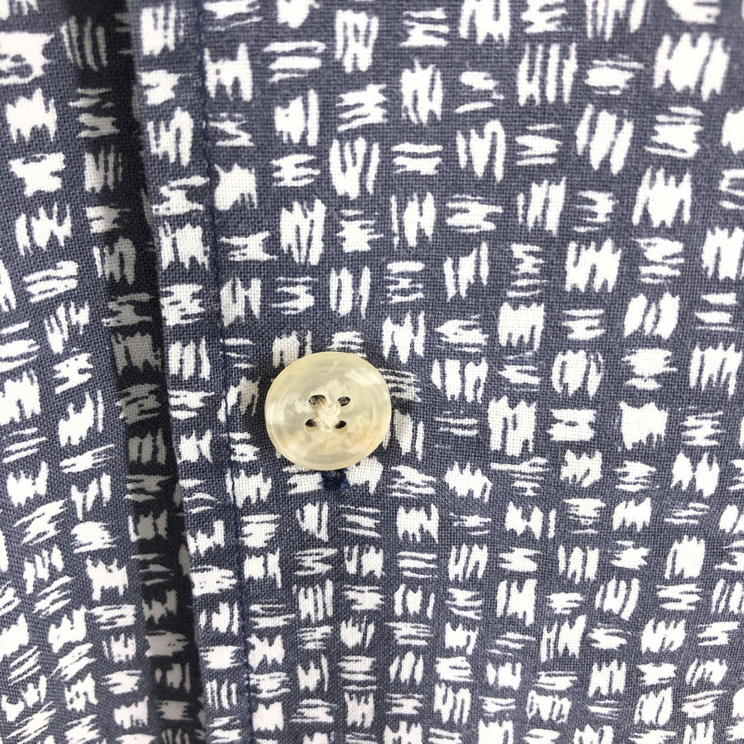 Dockers All-over print short-sleeve open-collar cotton shirt, box shirt, men's size L cotton gray type Vintage Second Hand