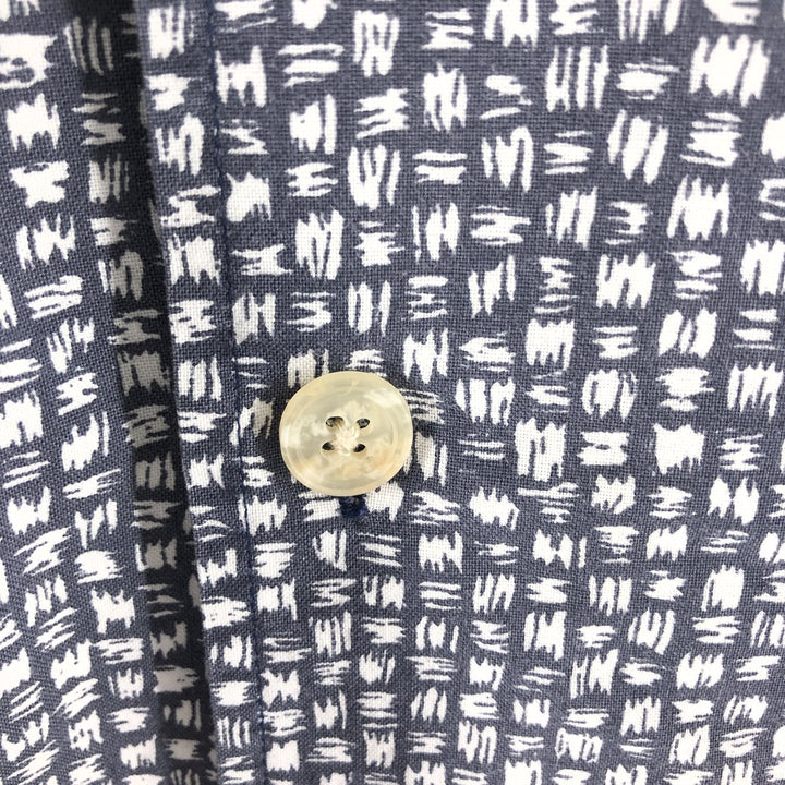 Dockers All-over print short-sleeve open-collar cotton shirt, box shirt, men's size L cotton gray type Vintage Second Hand