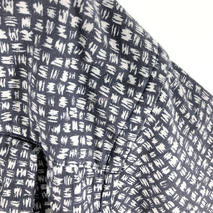 Dockers All-over print short-sleeve open-collar cotton shirt, box shirt, men's size L cotton gray type Vintage Second Hand