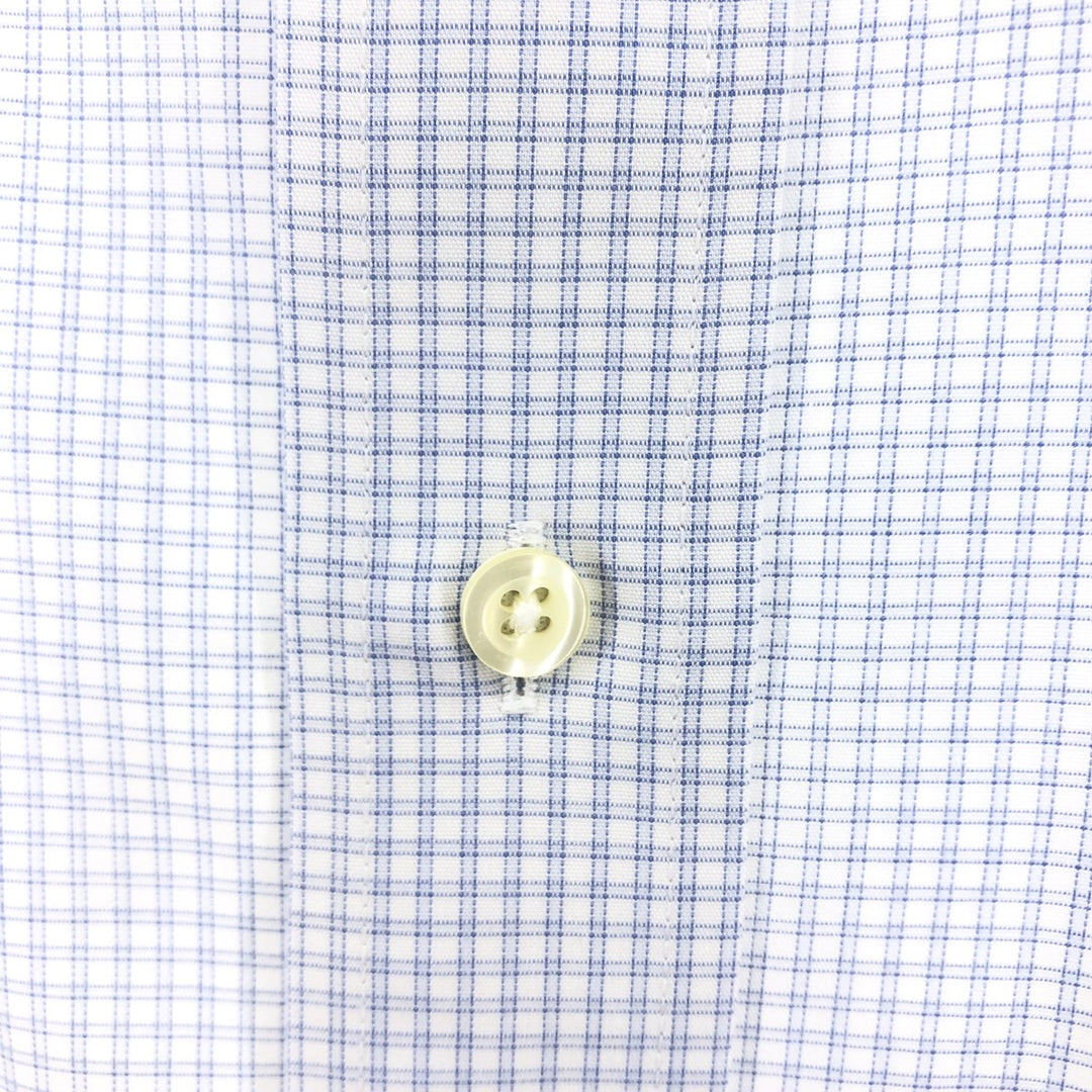 Brooks Brothers Est.1818 Short Sleeve Button-Down Check Shirt, Men's Size L cotton white type Vintage Second Hand