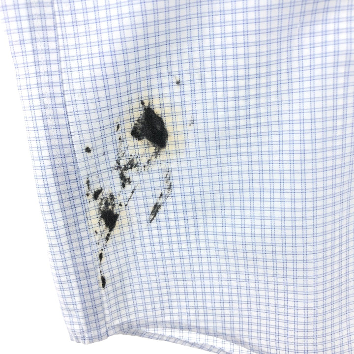 Brooks Brothers Est.1818 Short Sleeve Button-Down Check Shirt, Men's Size L cotton white type Vintage Second Hand