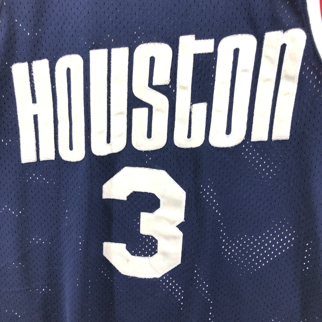 ~00'S Nike TEAM Houston Rockets mesh game shirt replica uniform men's M equivalent polyester navy blue type Vintage Second Hand