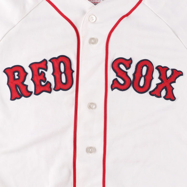 Majestic MLB BOSTON REDSOX Boston Red Sox Game Shirt Baseball Shirt Men's XL unclear white type Vintage Second Hand