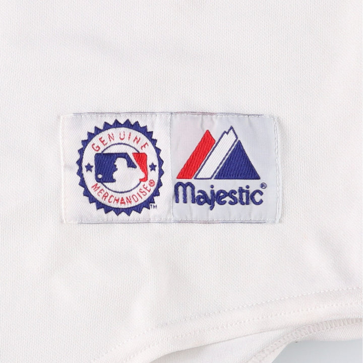 Majestic MLB BOSTON REDSOX Boston Red Sox Game Shirt Baseball Shirt Men's XL unclear white type Vintage Second Hand