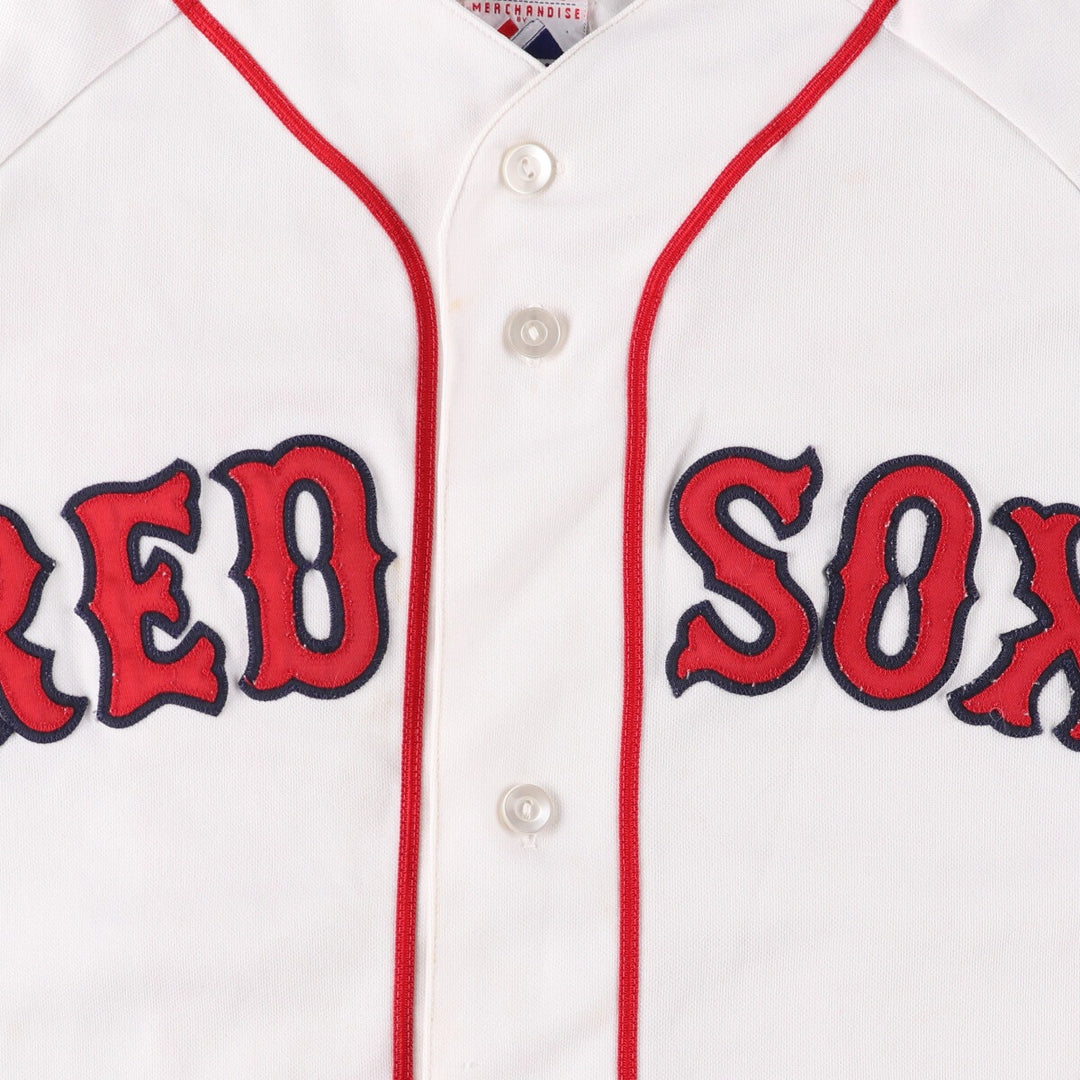 Majestic MLB BOSTON REDSOX Boston Red Sox Game Shirt Baseball Shirt Men's XL unclear white type Vintage Second Hand