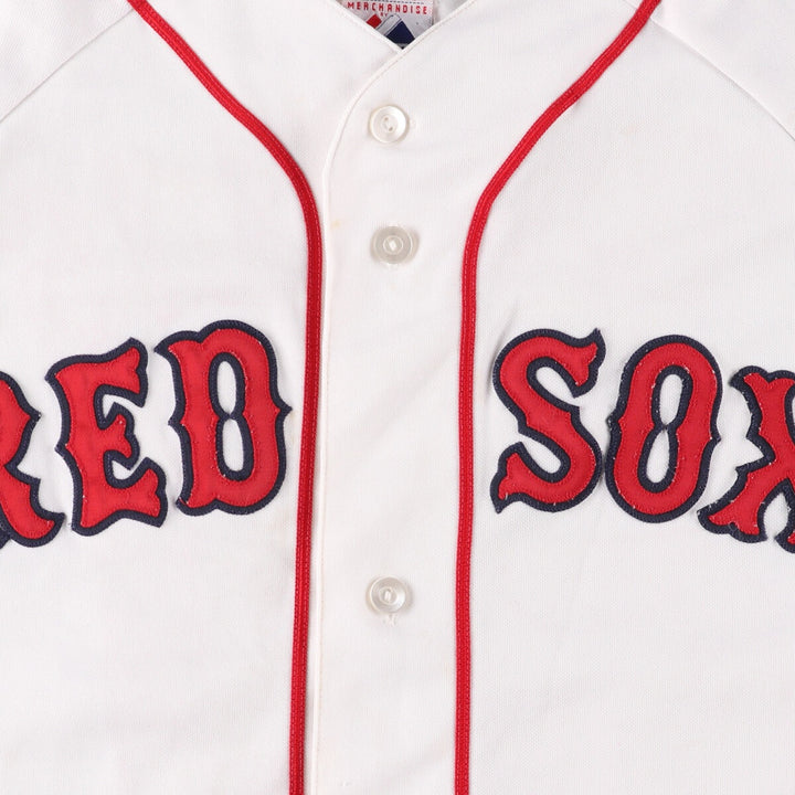 Majestic MLB BOSTON REDSOX Boston Red Sox Game Shirt Baseball Shirt Men's XL unclear white type Vintage Second Hand