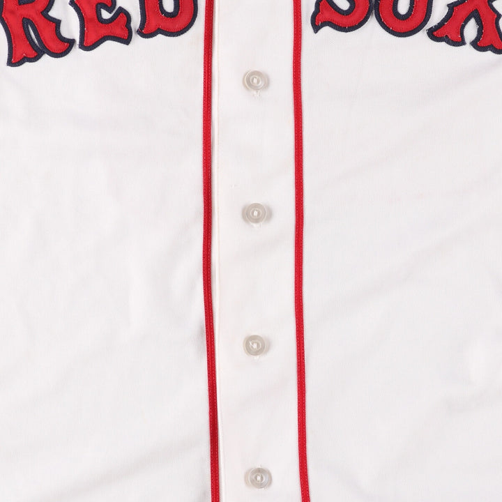 Majestic MLB BOSTON REDSOX Boston Red Sox Game Shirt Baseball Shirt Men's XL unclear white type Vintage Second Hand