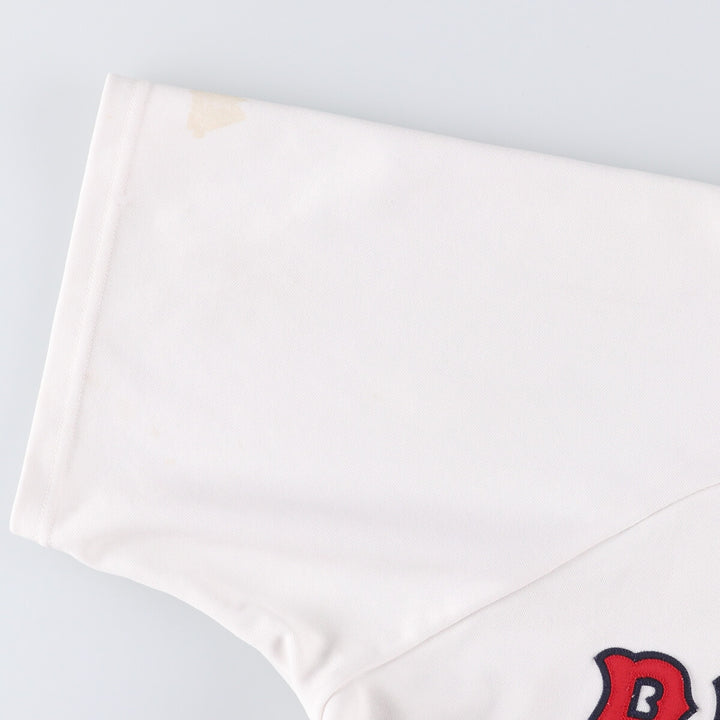 Majestic MLB BOSTON REDSOX Boston Red Sox Game Shirt Baseball Shirt Men's XL unclear white type Vintage Second Hand