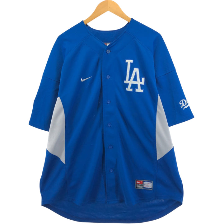 Nike NIKE TEAM MLB LOS ANGELES DODGERS Los Angeles Dodgers Game Shirt Baseball Shirt Men's XL polyester blue type Vintage Second Hand