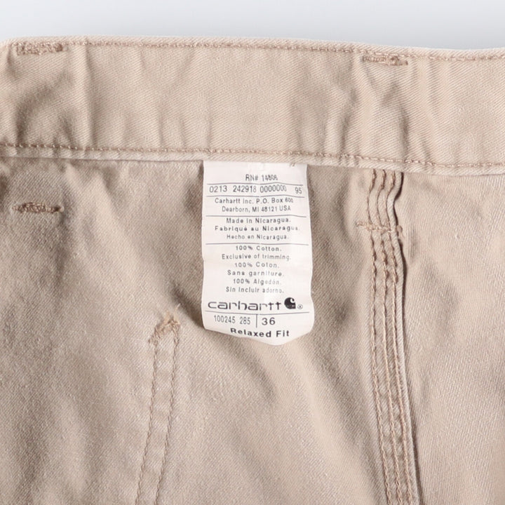 Carhartt Relaxed Fit Painter Shorts, Shorts, Men's, W36 equivalent cotton Beige type Vintage Second Hand